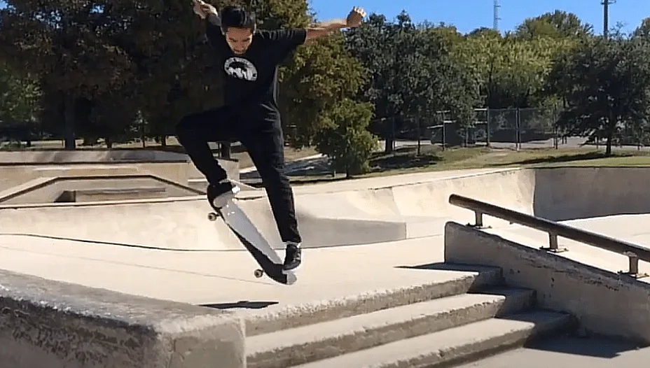 Nollie en descente d'escaliers