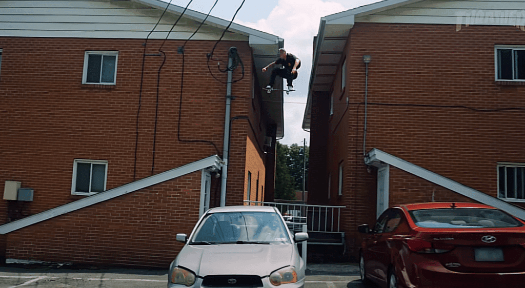 Jamie Foy ollie over a gap