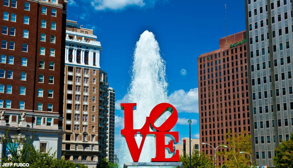 Photo du Love Park par Jeff Fusco